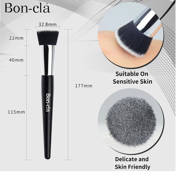 New Flat Top Brush for Liquid & Mineral Foundation Makeup Tool Pro Quality - Picture 2 of 7